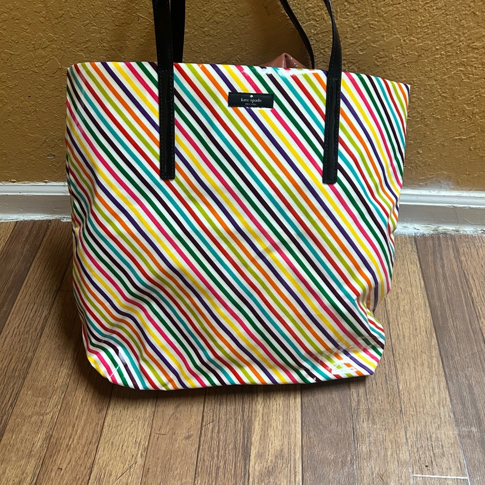 Kate Spade Striped Multicolor Tote Bag